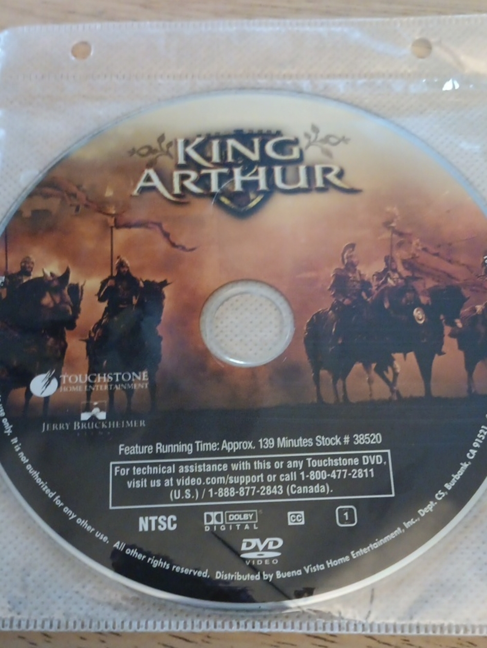 King Arthur DVD *NO CASE*